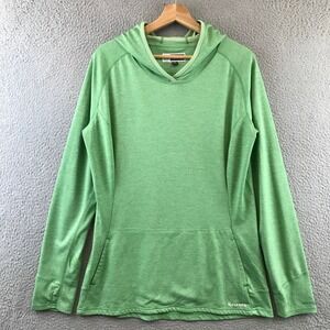 Simms Insect Shield Repellent Apparel Long Sleeve Hoodie Green Fishing Women XL